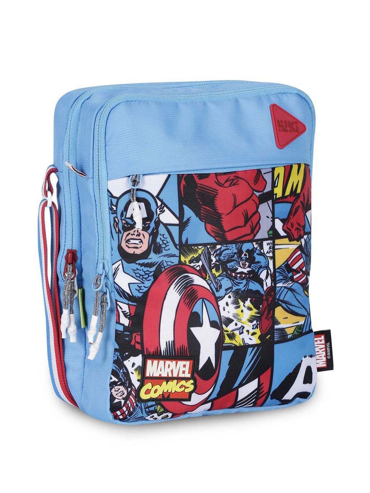 Wiki Budd Marve Blue Printed Medium Cross Body Bag