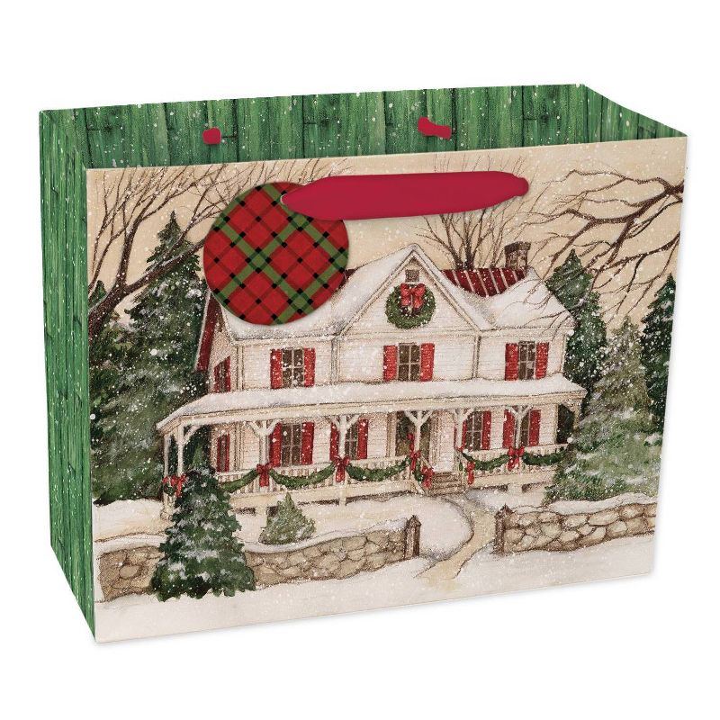 Evergreen Christmas Medium Gift Bag