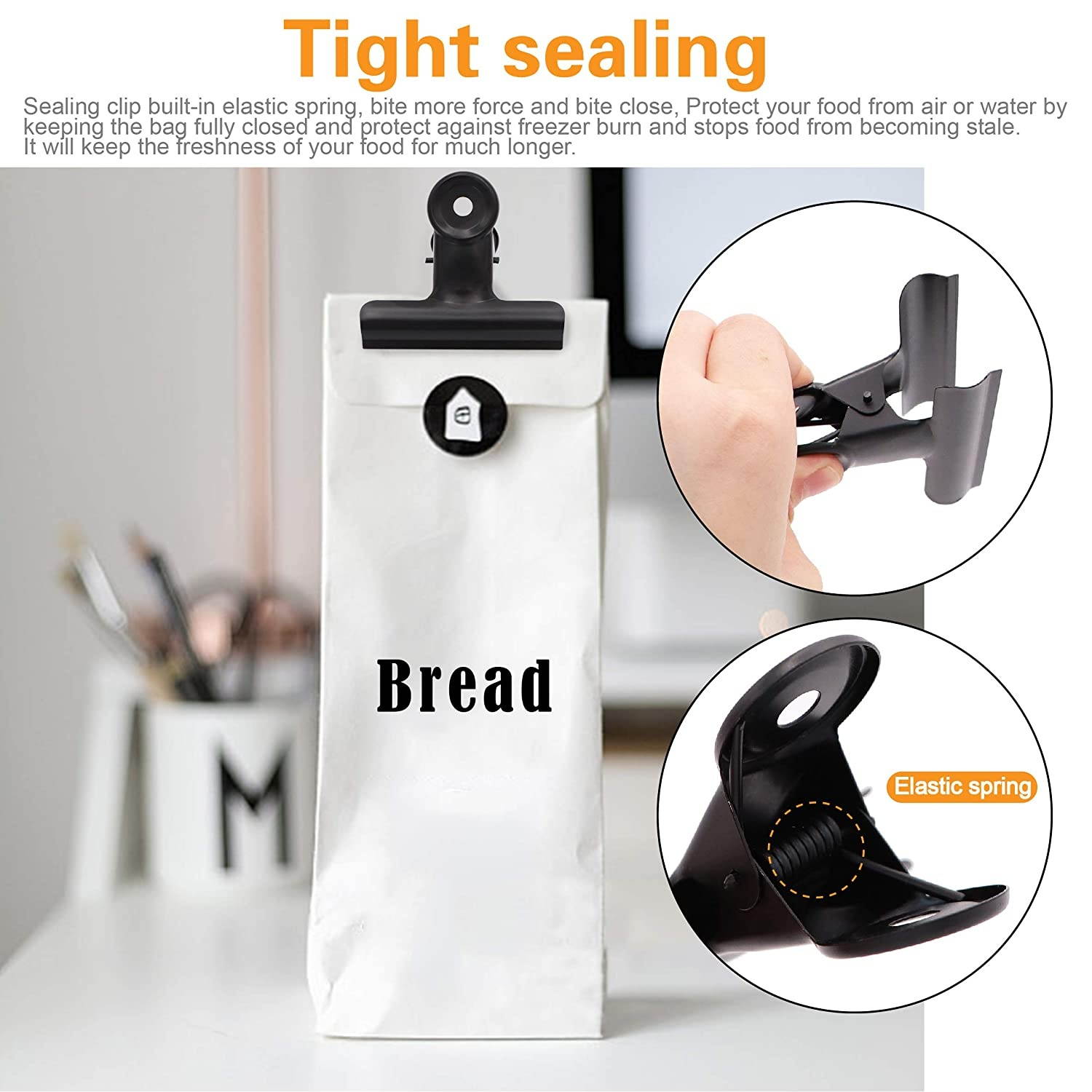 25pcs Black Bulldog Binder Paper Clips/Metal Hinge Clip File Clamps for Crafts, Food Bags, Drawings, Photos at Home Kitchen & Office Useage 4 Sizes 7/8" 2" 2-1/2" 3"