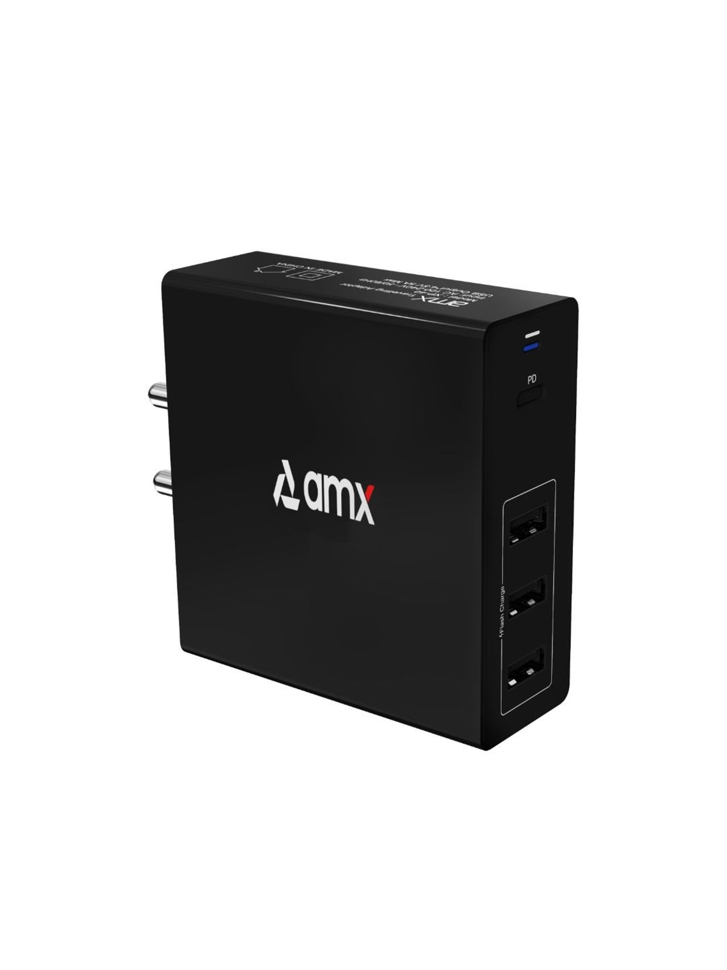 AMX XP 60 4 Port 62W Wall Charger 45W USB C Power Delivery PPS 3.0 (Black)