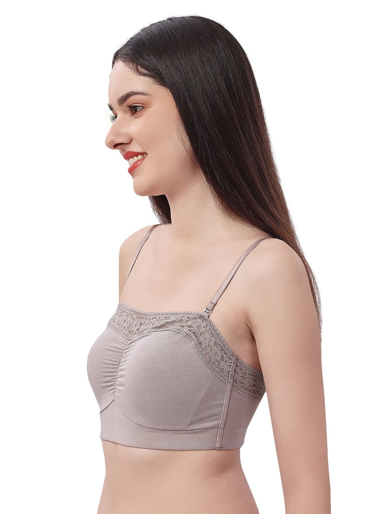 Soie Grey Full Coverage Bralette Bra