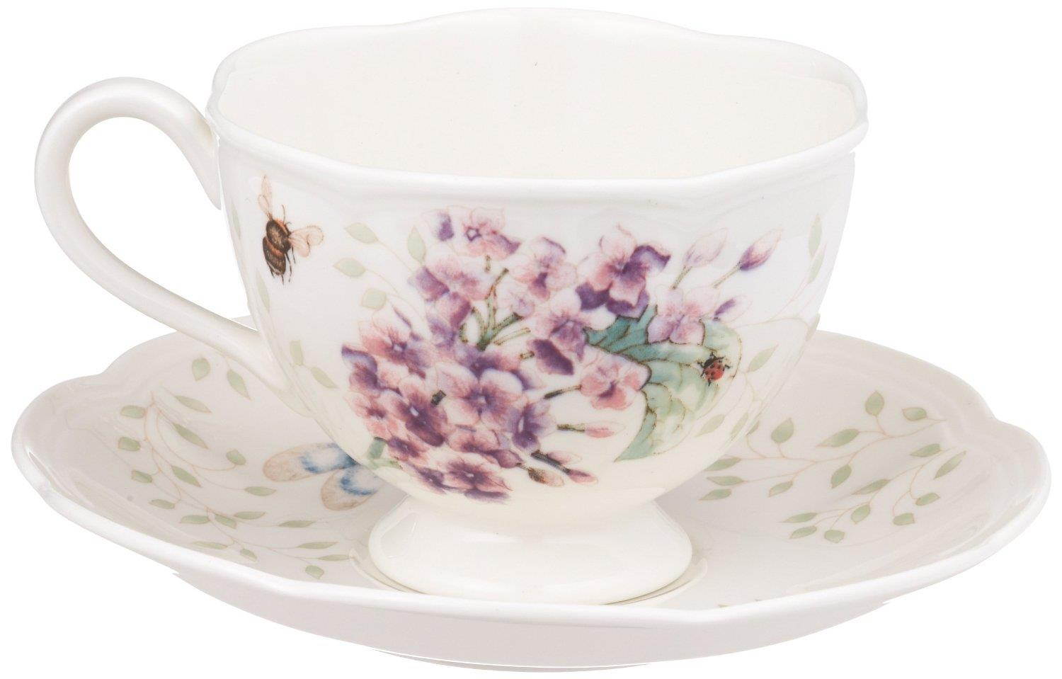 Lenox 812105 Butterfly Meadow Orange Sulphur Cup and Saucer Set