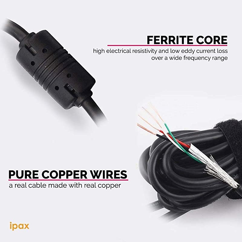 HiSpeed 10 Ft USB Cable Compatible with Brother HLL2350DW Epson XP440 XP340 WorkForce Pro WF3720 WF2760 Canon Pixma MX922 MX492 HP Printer