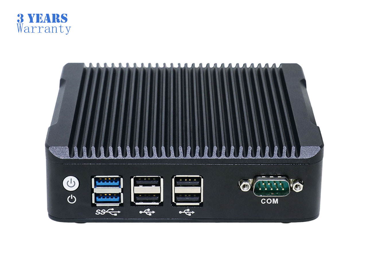 Fanless Mini PC,Intel Celeron N3160 Quad Core Dual Lan Mini Cmputer,Desktop Computer for Win 7 8 10 Linux OS with 1DP/2HDMI/2USB3.0/4USB2.0/1COM(4G RAM/32G SSD)
