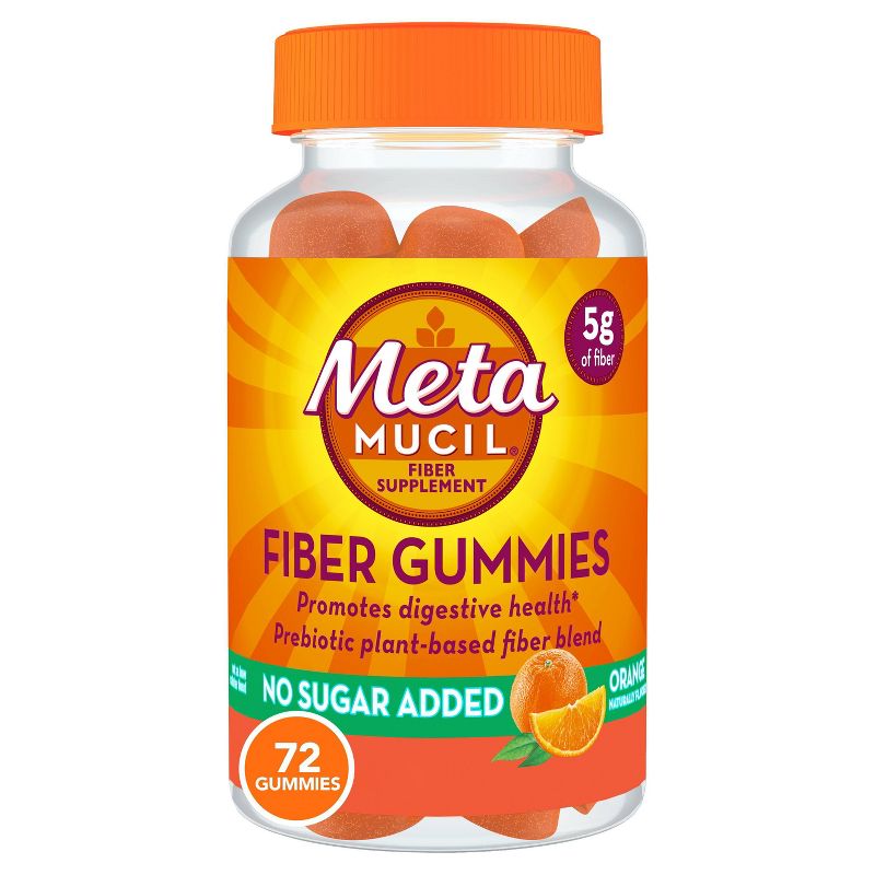 Metamucil Fiber Supplement Sugar-free Gummies - Orange - 72ct