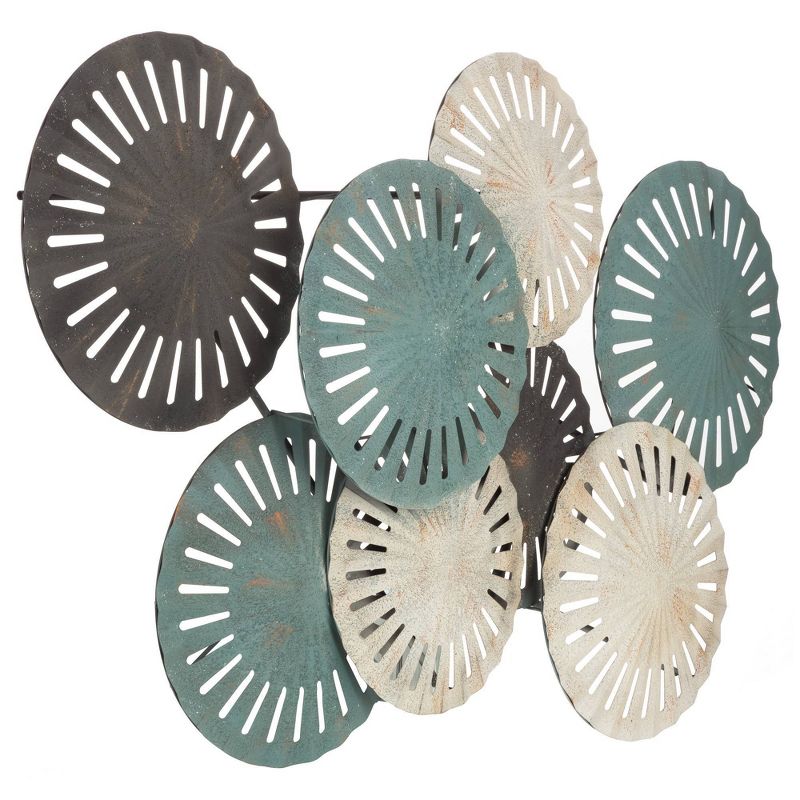 32" x 55" Textured Enamel Painted Metal Plates Wall Decor - Patton Wall Decor