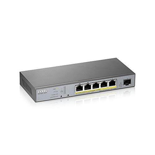 ZyXEL 5-port GbE Smart Managed PoE Switch with GbE Uplink - 5 Ports - Manageable - 2 Layer Supported - Modular - Twisted Pair, Optical Fiber - Wall Mountable - Lifetime Limited Warranty