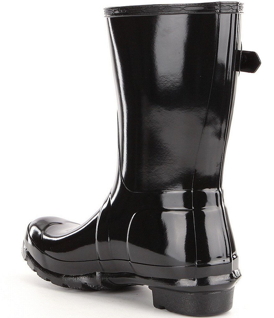 Hunter Women's Original Short Gloss Buckle Strap Rain Boots