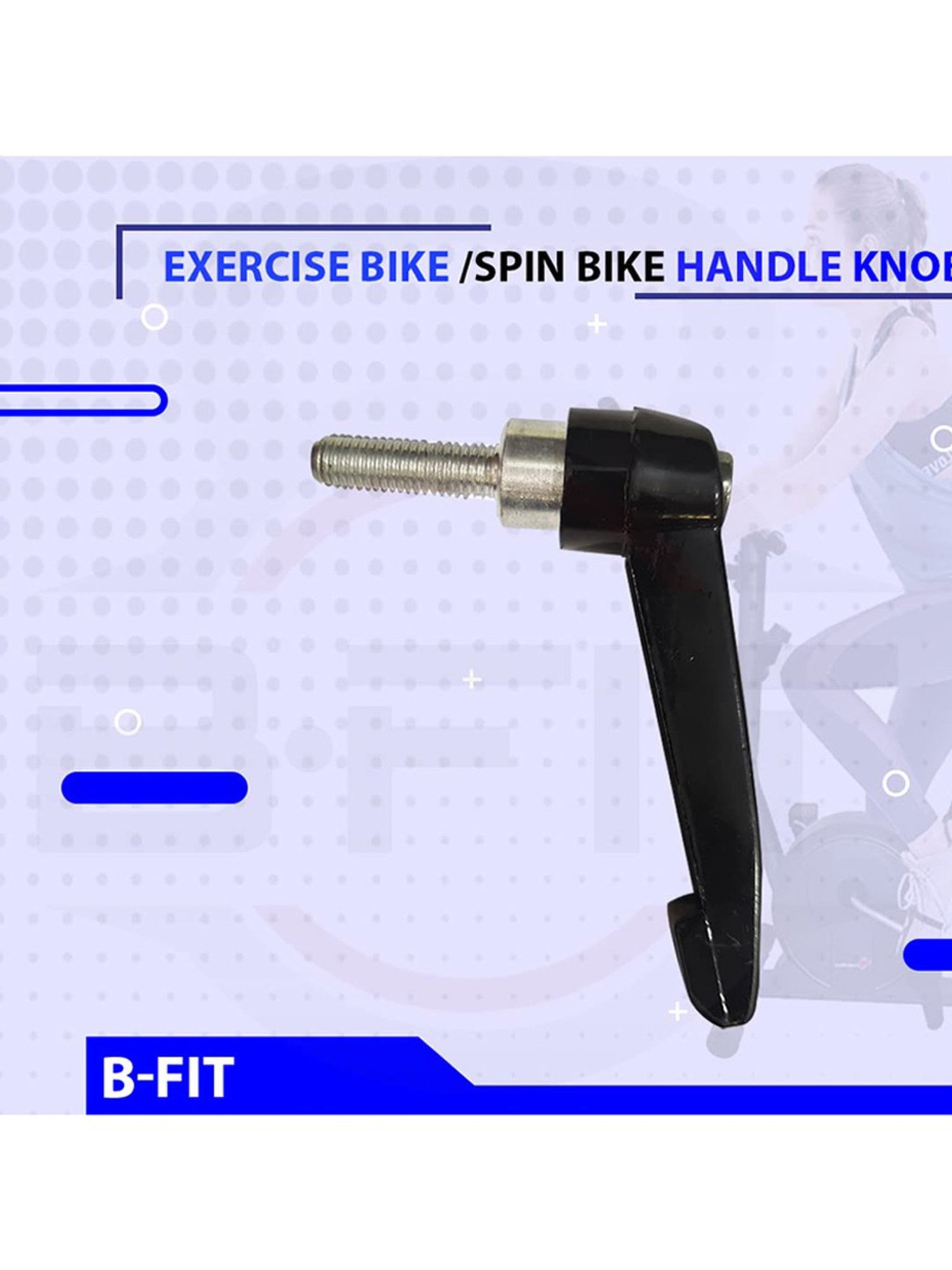 B Fit Exercise Bike Replacement Knob of 10 mm One Pair (Black)