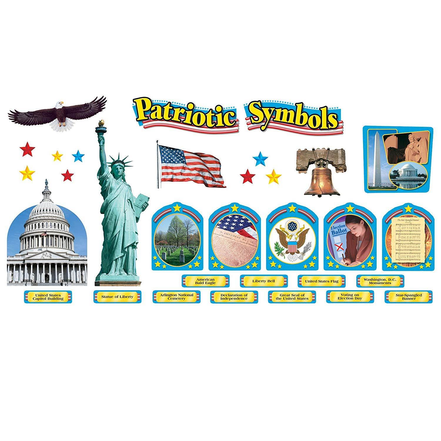 TREND enterprises, Inc. T-8066 Patriotic Symbols Bulletin Board Set