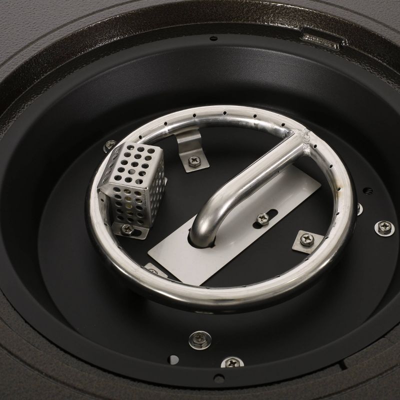 Ontario Outdoor Round Aluminum Fire Pit Hammered Bronze - Christopher Knight Home