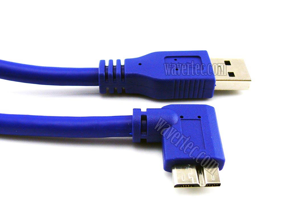 1M 3.3Ft Right Angle Micro USB 3.0 Cable Micro B USB 3.0 Male to Standard USB 3.0 A Male 90 Degree for Hard Disk Drive HDD Seagate Kingston Samsung Galaxy S5 Note 3 Data Sync and Charge Cable OEM