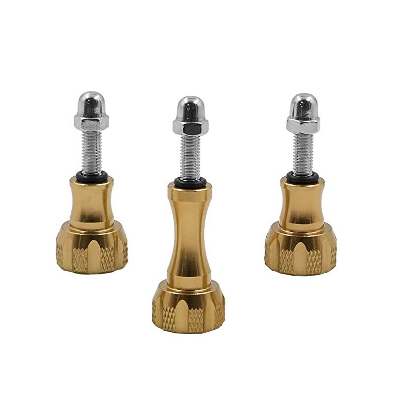 3 Pcs Aluminum Alloy Thumbscrews for GoPro Hero 2018 GoPro Fusion GoPro Hero 87654321 and DJI Osmo Action 8 Colors Very Durable Standard Camera Mounts Screws Yellow