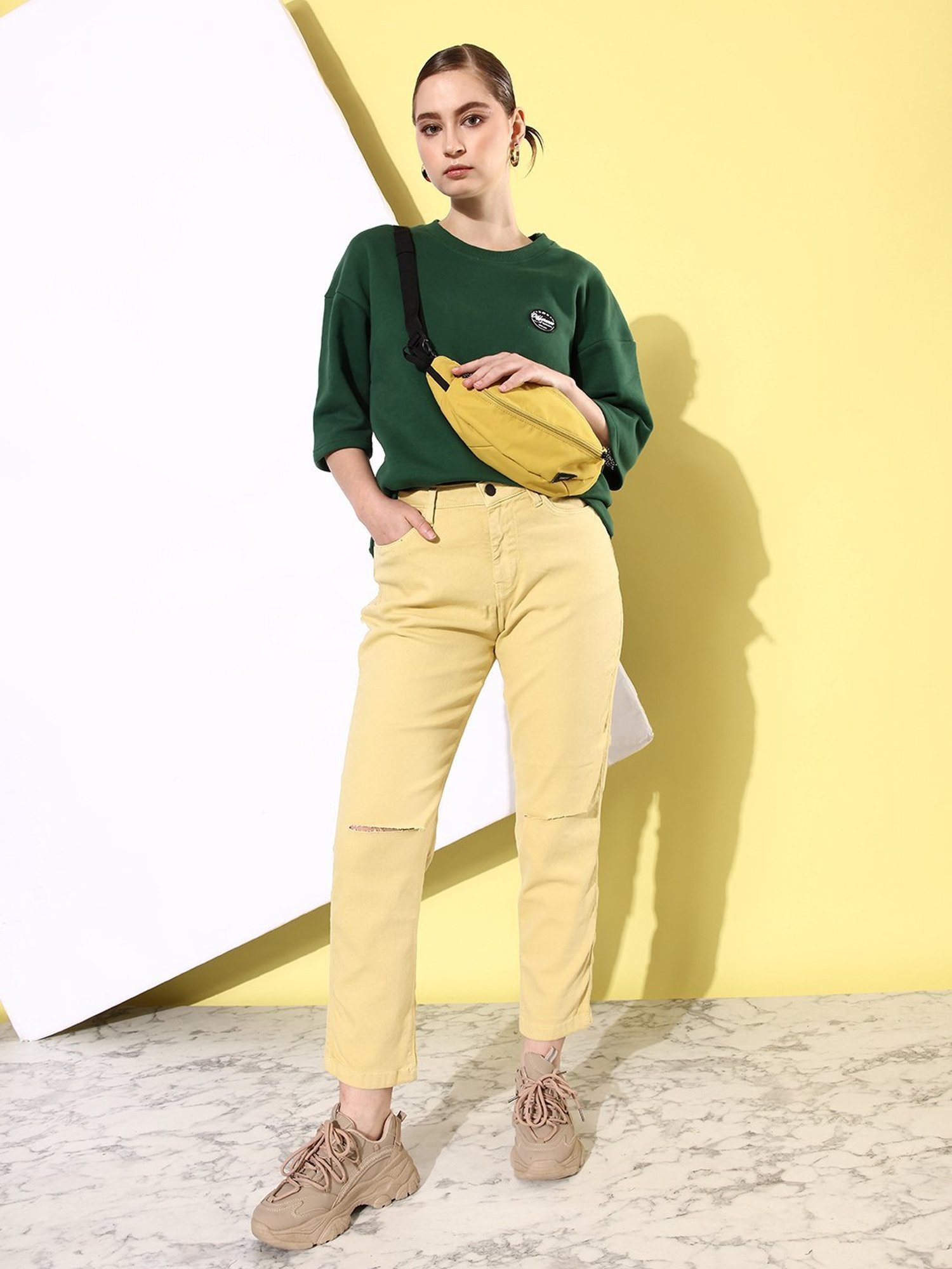 Difference of Opinion Dark Green Fleece Oversized Sweatshirt