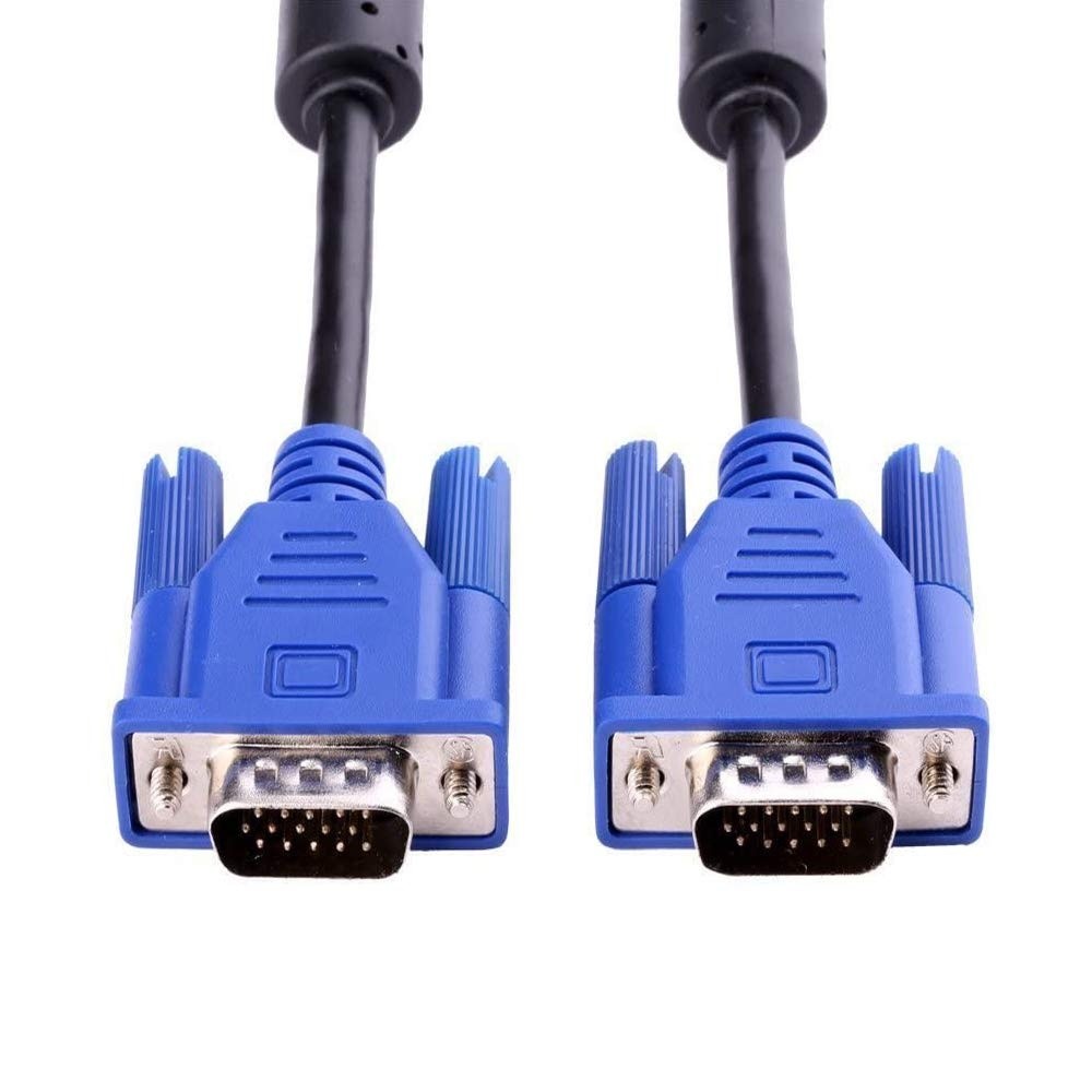 awen 15Pin 5FT Gold Plated DB15 VGA Male to Male Monitor Cable VGA to VGAHD| Blue| 1.5 Meters
