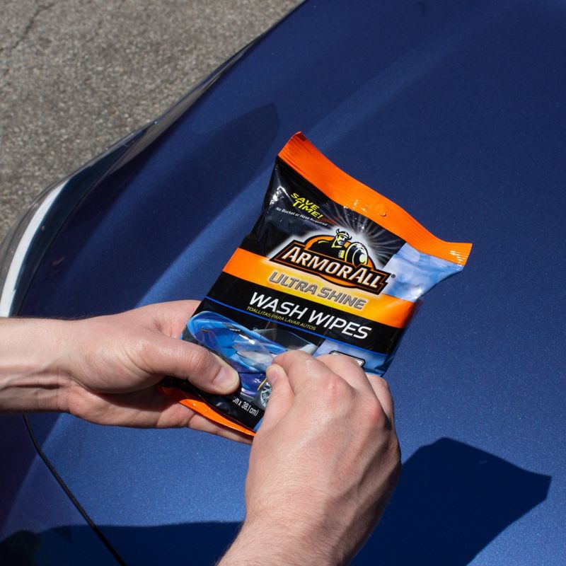 Armor All 12ct Ultra Shine Wash Wipes Automotive Wash