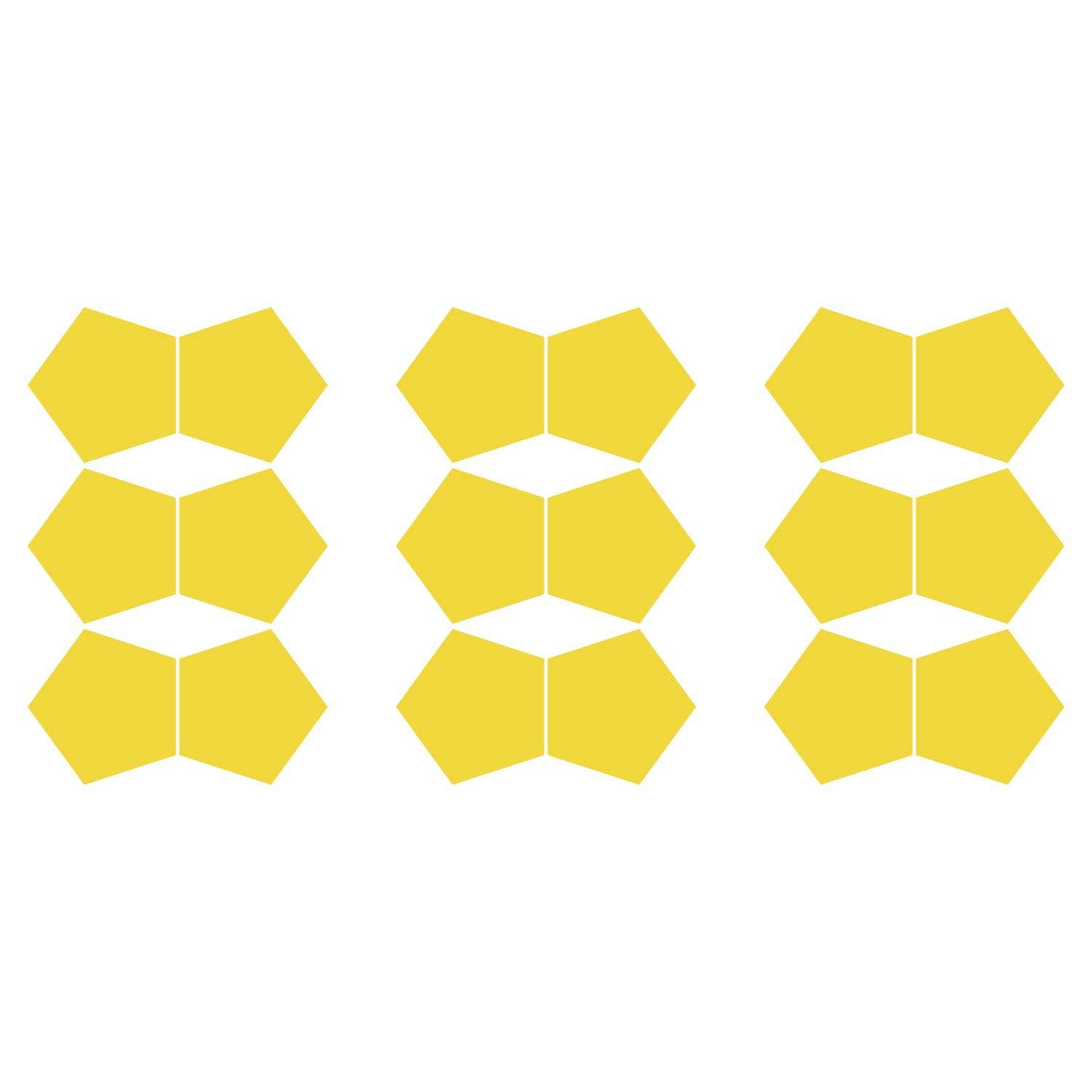 LiteMark 5.5 Inch Red Removable Pentagon Decals - Pack of 8