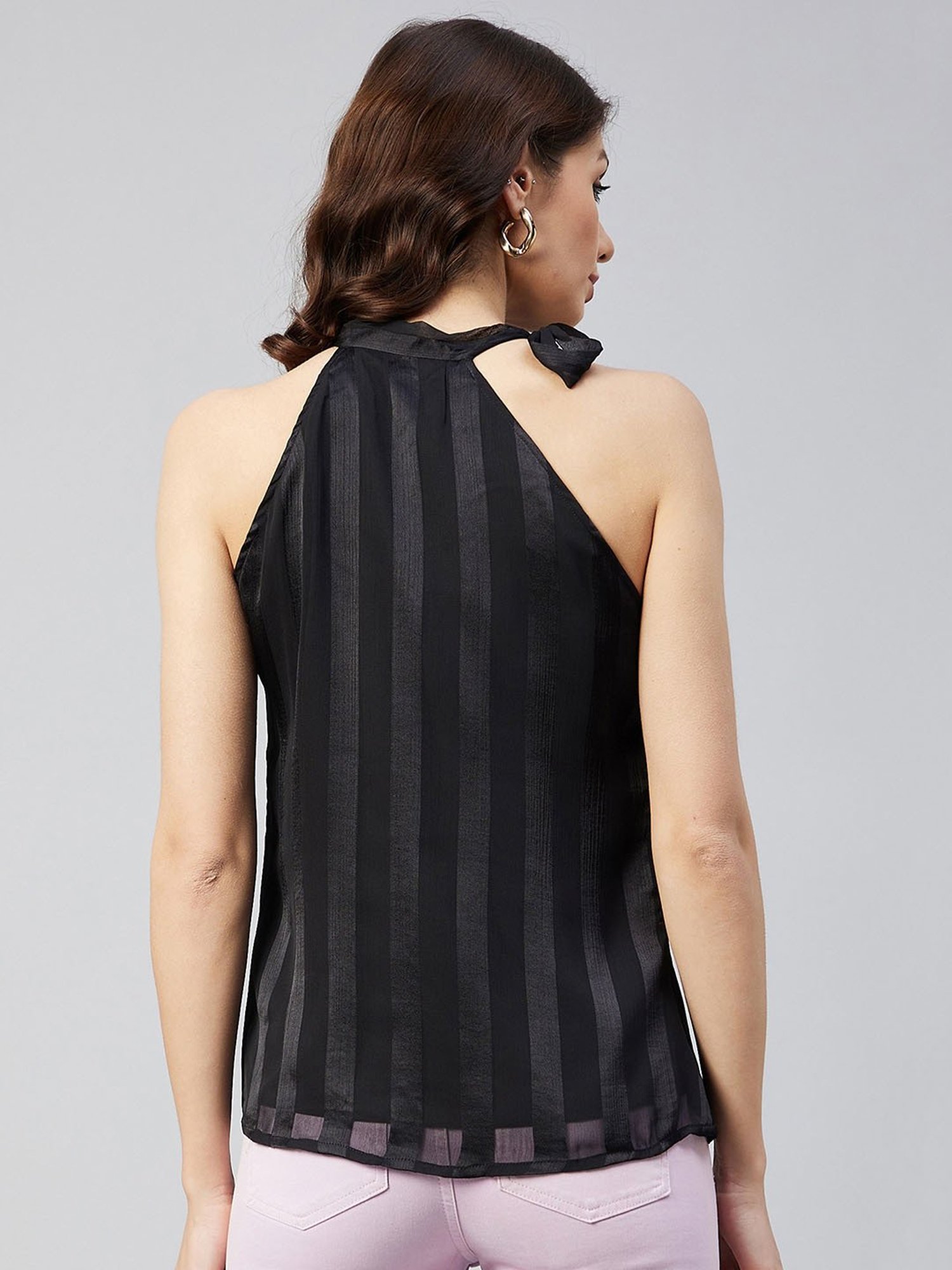 Marie Claire Black Striped Top