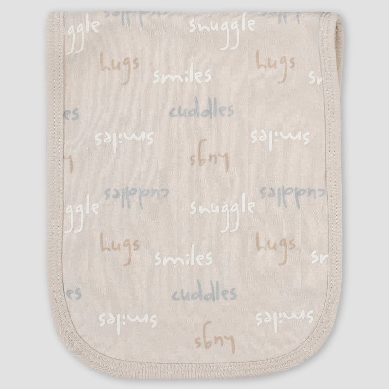 Gerber Baby 4pk Bear Interlock and Terry Burp Cloth Set - Cream