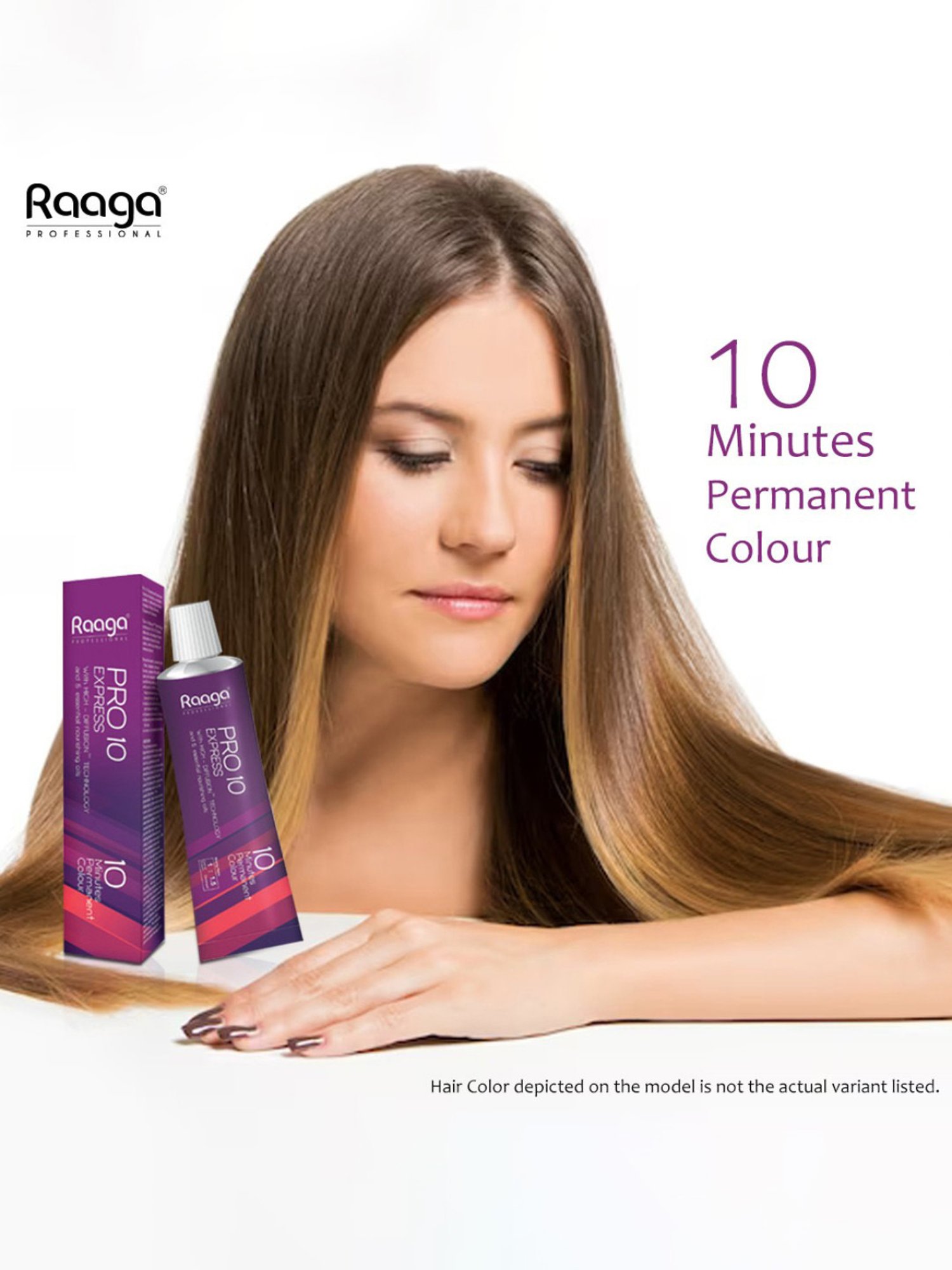 Raaga Professional Pro 10 Express 10 Minutes Permanent Colour Dark Brown 3 - 90 gm