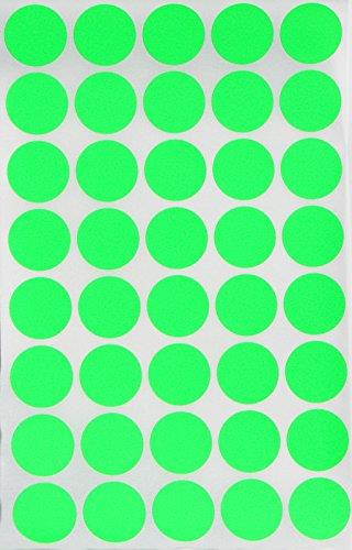 Round Stickers Color dots Labels 19mm 3/4 inch - NEON Green - 600 Pack by Royal Green