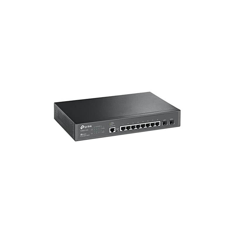 8 Port Gigabit Switch L2 Managed Switch with 2 SFP Slots Rackmount Lifetime Protection Support L2L3L4 QoS IGMP and Link Aggregation IPv6 and Static Routing T2500G10TS