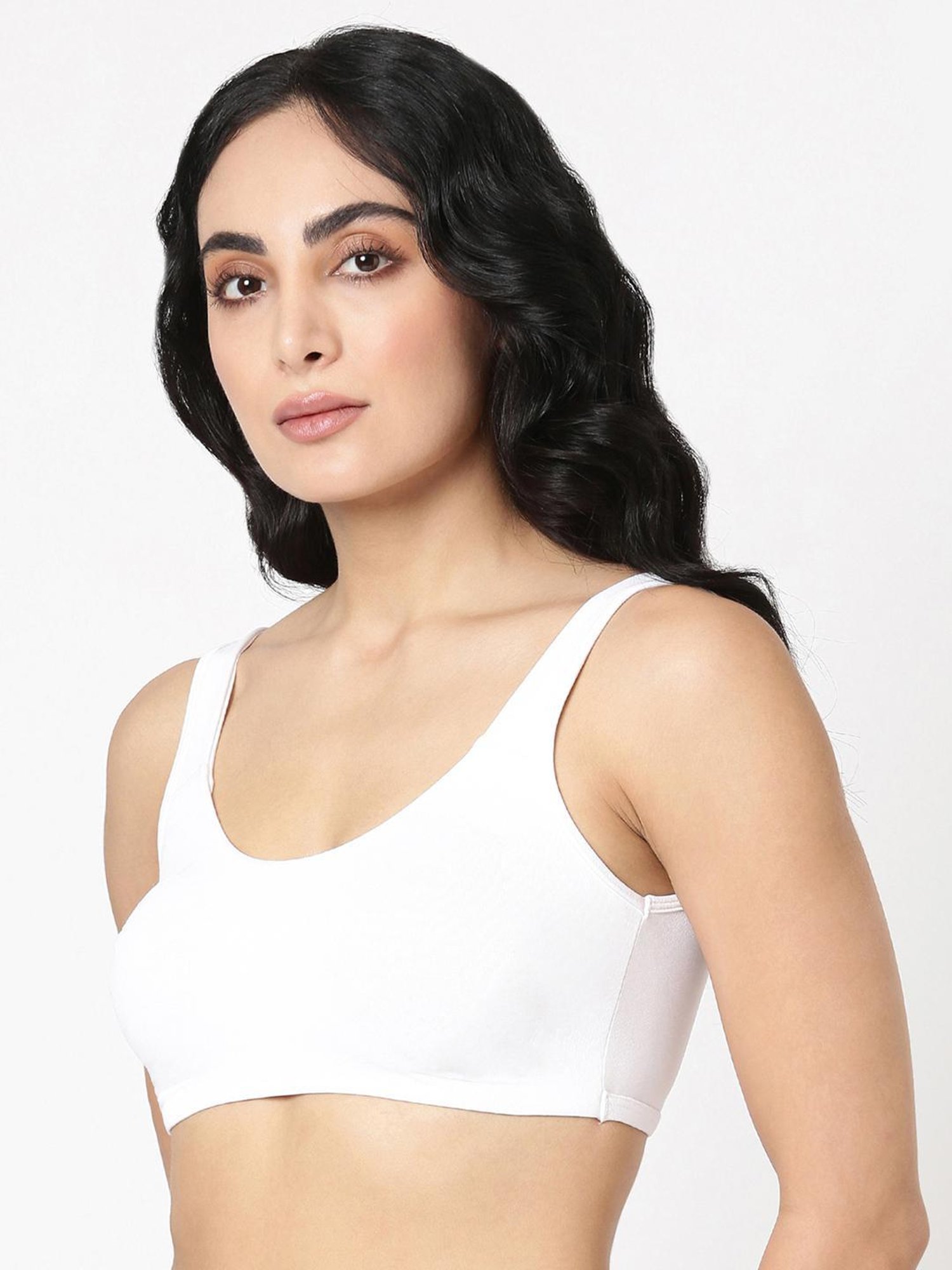 BLOSSOM White Full Coverage Sports Bra