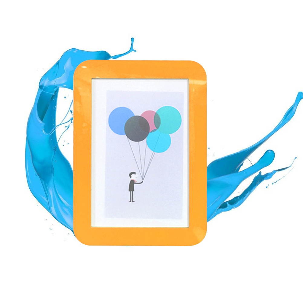 Colorful Photo Frame Strong Magnetic Picture Frame Refrigerator Photo Frame 6 Inch(Purple)