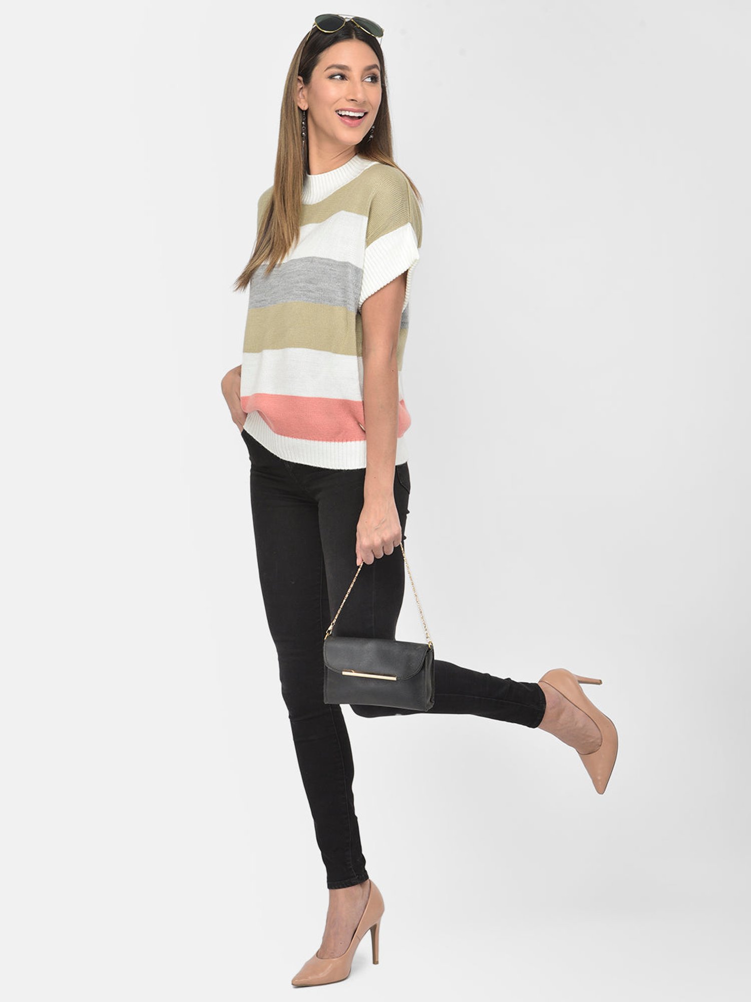 Latin Quarters Multicolor Striped Pullover