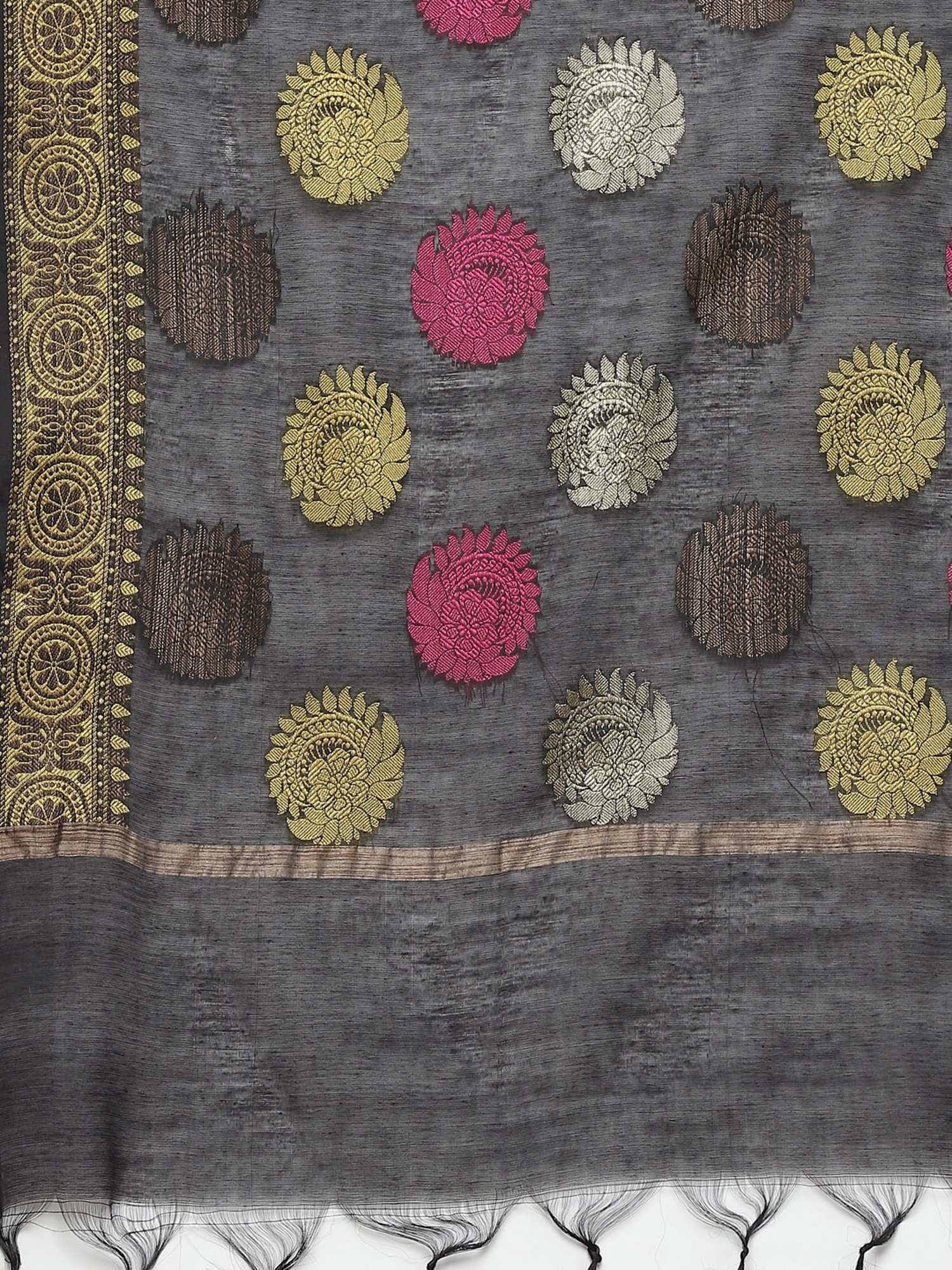 Chhabra 555 Black Textured Kurta With Sharara & Dupatta