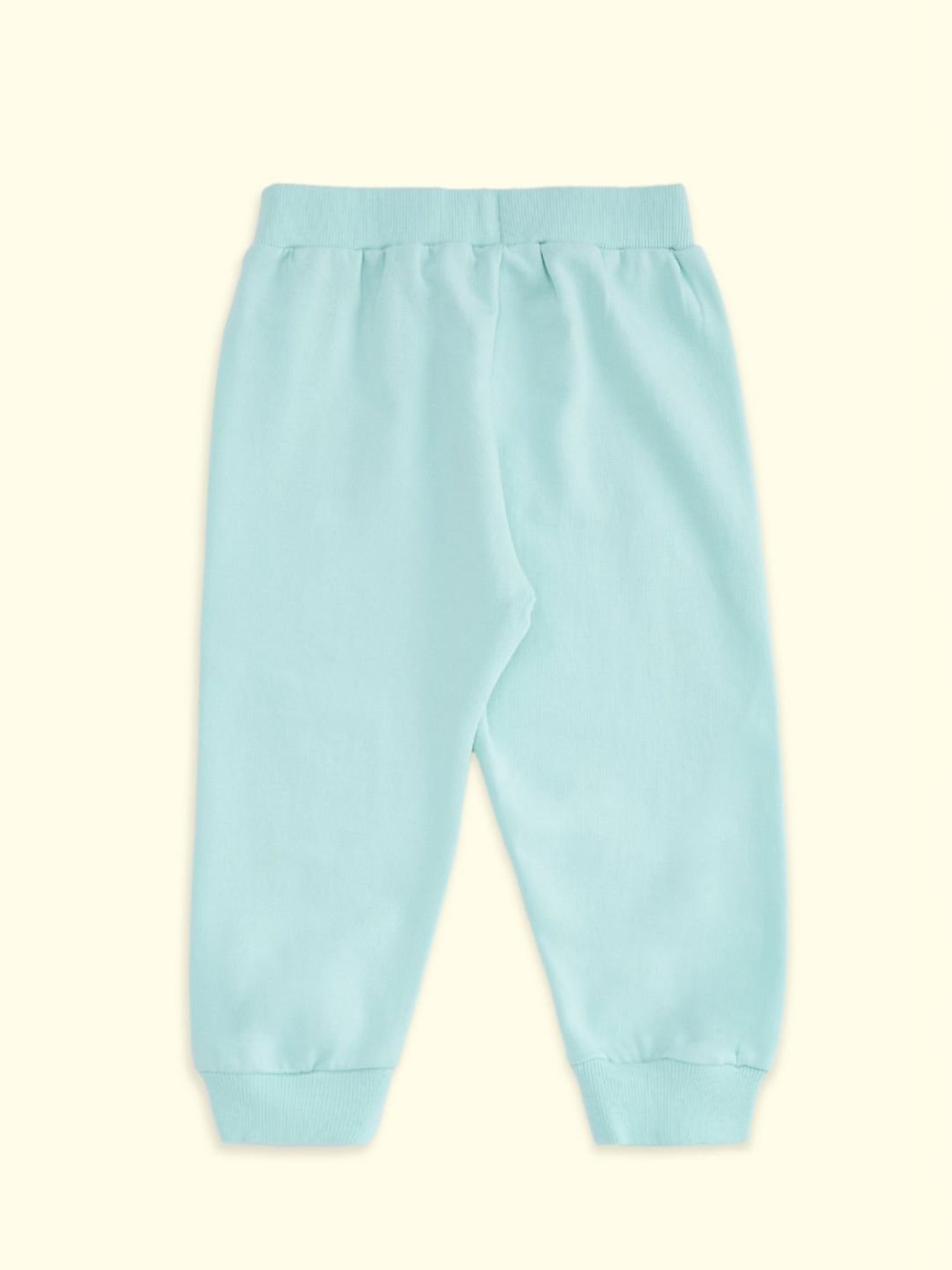 Pantaloons Baby Mint Green Cotton Regular Fit Trackpants