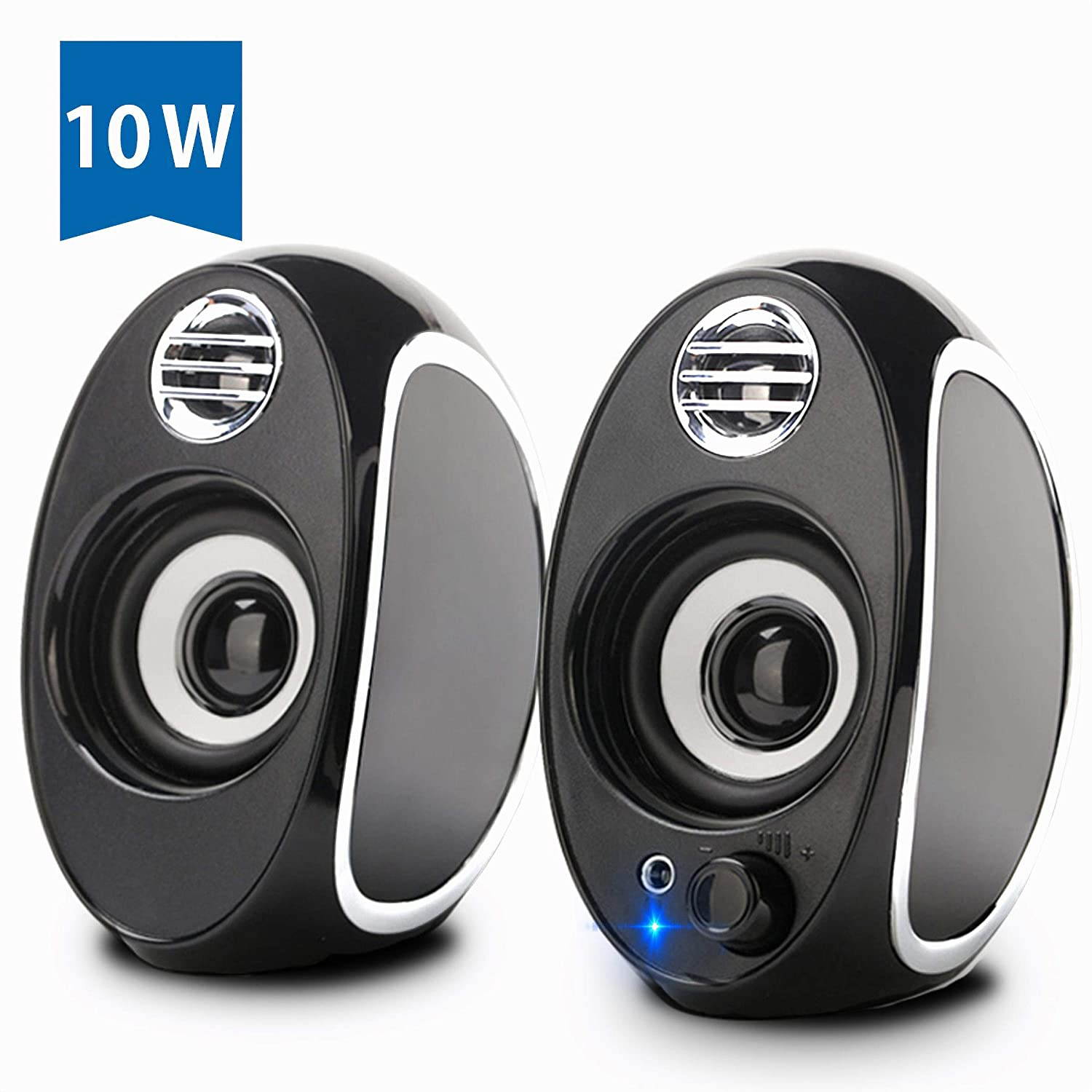 Computer Speakers, BONKS 10W PC Powered Speakers USB Speaker Monitor Speakers for Desktop Computer/PC/TV/Laptop Gaming Speaker