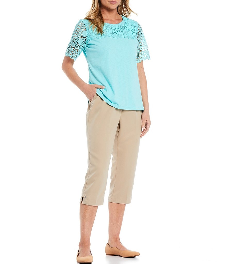Westbound Petite Size Linen Capri Pants