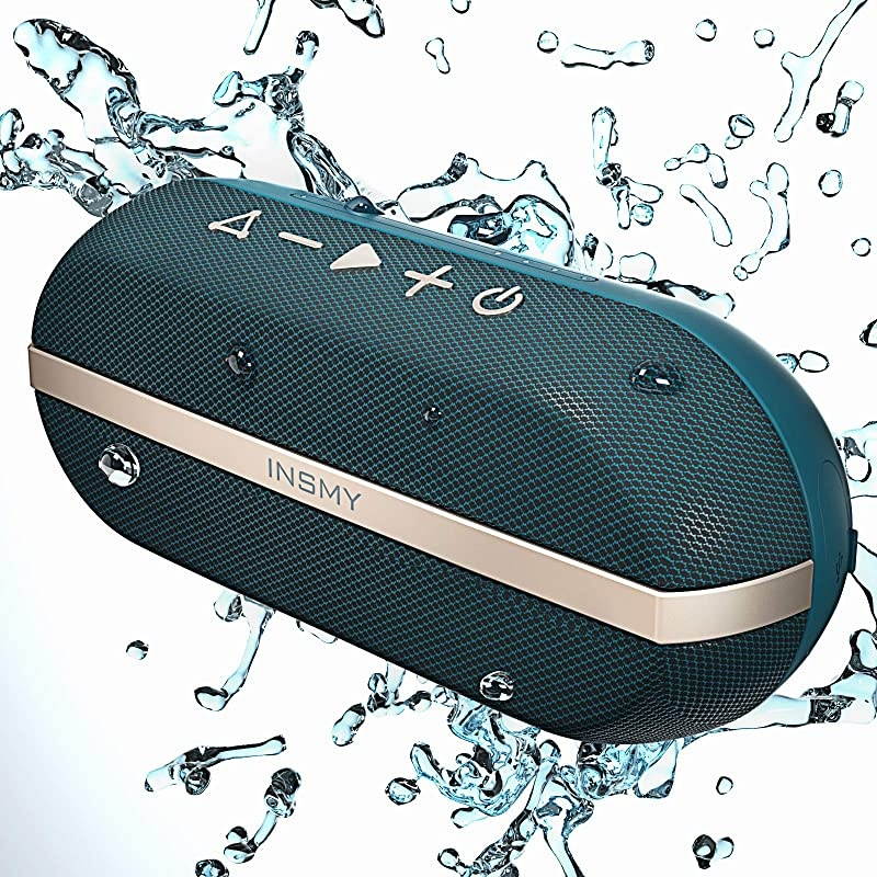 Portable Bluetooth Speakers 20W Wireless Speaker Loud Stereo Sound Rich Bass IPX7 Waterproof Floating TWS Stereo Pairing 24 Hours Bluetooth 50 Builtin Mic for Outdoors Camping Blue