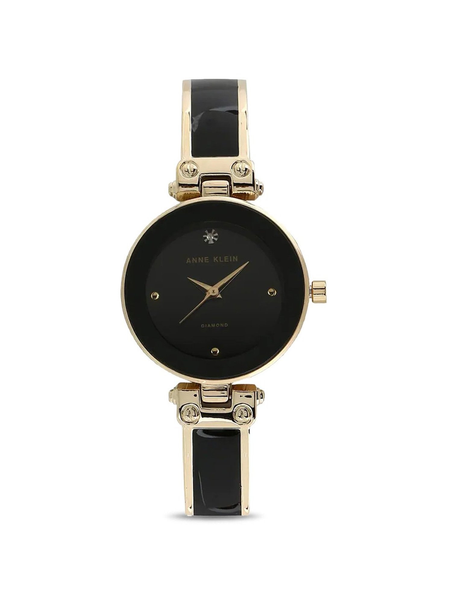 Anne Klein NDAK1980BKGB Diamonds Analog Watch for Women