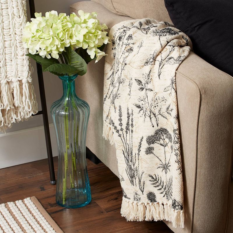 Botanical Printed Throw - Design Imports