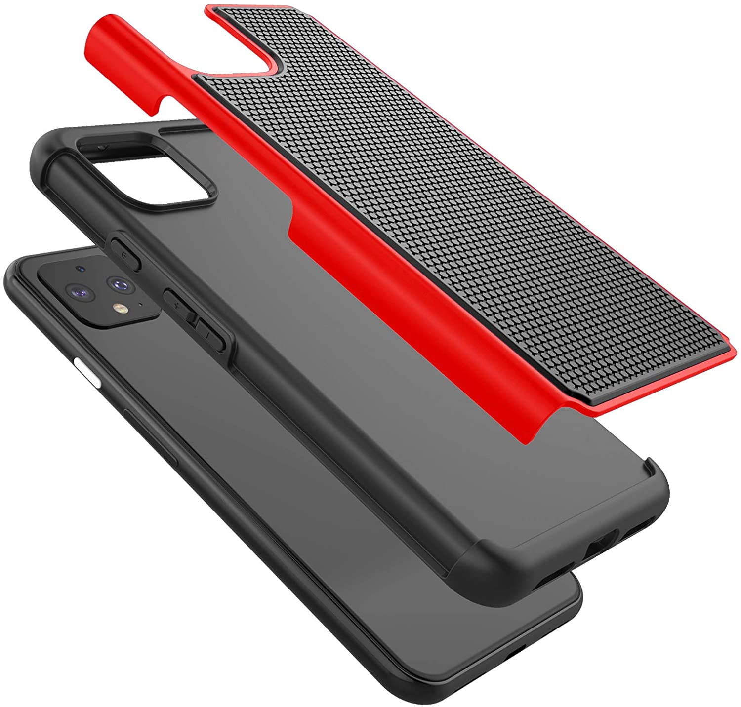 Google Pixel 4 XL Case, 2019 Google Pixel 4XL Cute Case, Tekcoo [Tmajor] Shock Absorbing [Green] Rubber Silicone & Plastic Scratch Resistant Bumper Grip Sturdy Hard Phone Cases Cover