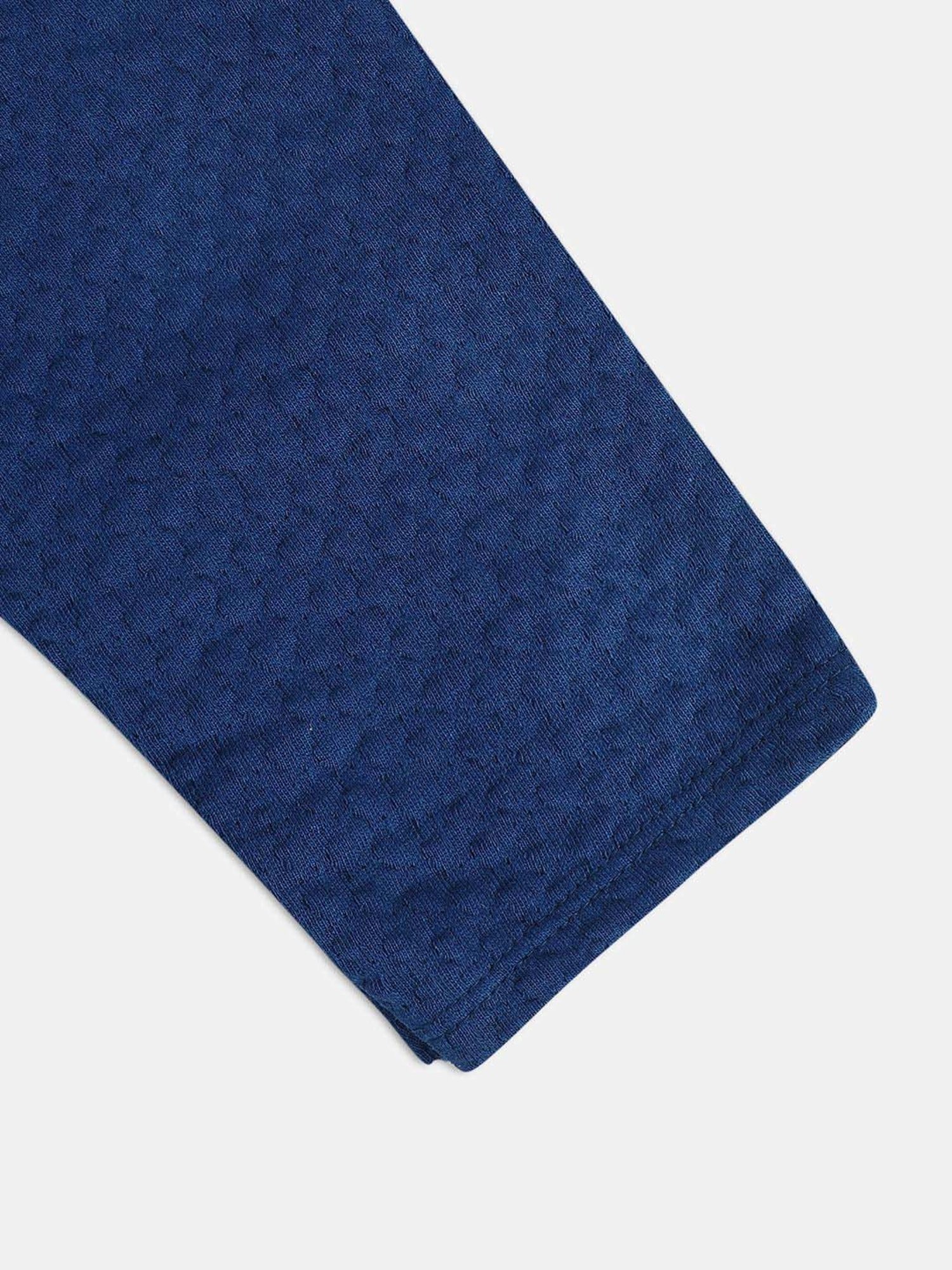 MINIKLUB Boys Navy Printed Full Sleeves Romper