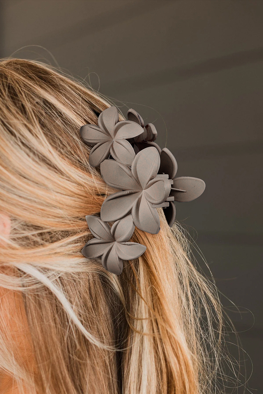 Rosy Flower Hair Claw Clip