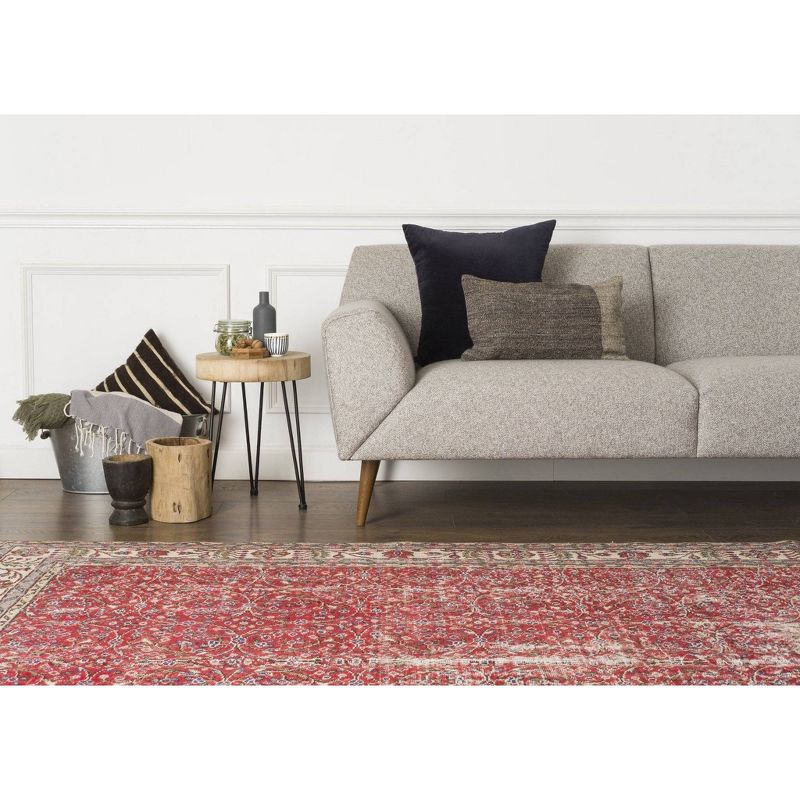 6'9"x10'2" Vintage One-of-a-Kind Velia Rug Red - Revival Rugs