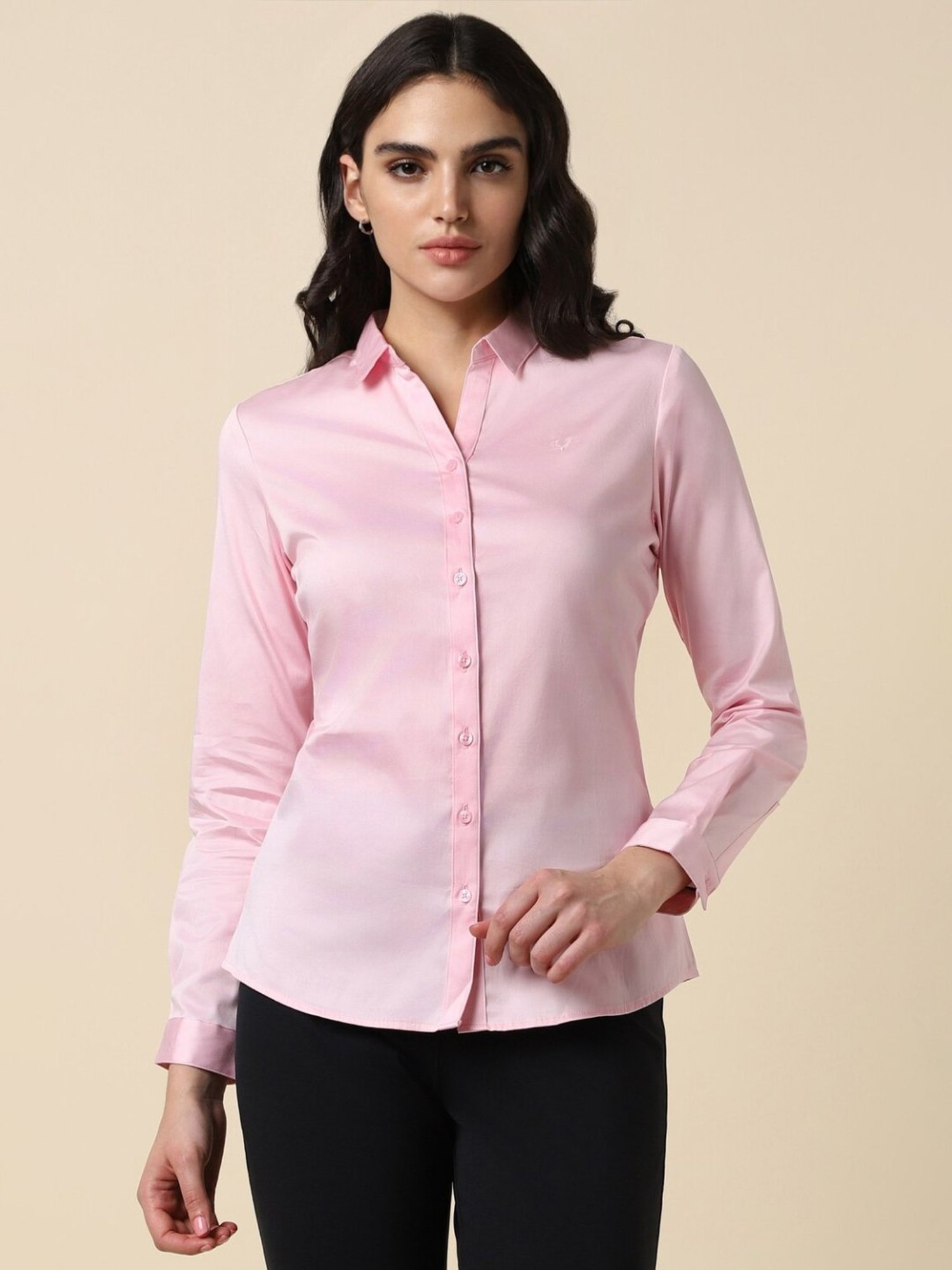 Allen Solly Pink Cotton Formal Shirt