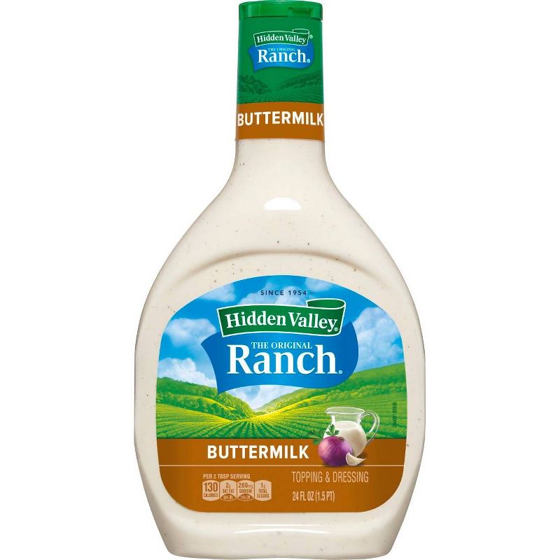 Hidden Valley Buttermilk Ranch Salad Dressing & Topping - Gluten Free - 24fl oz