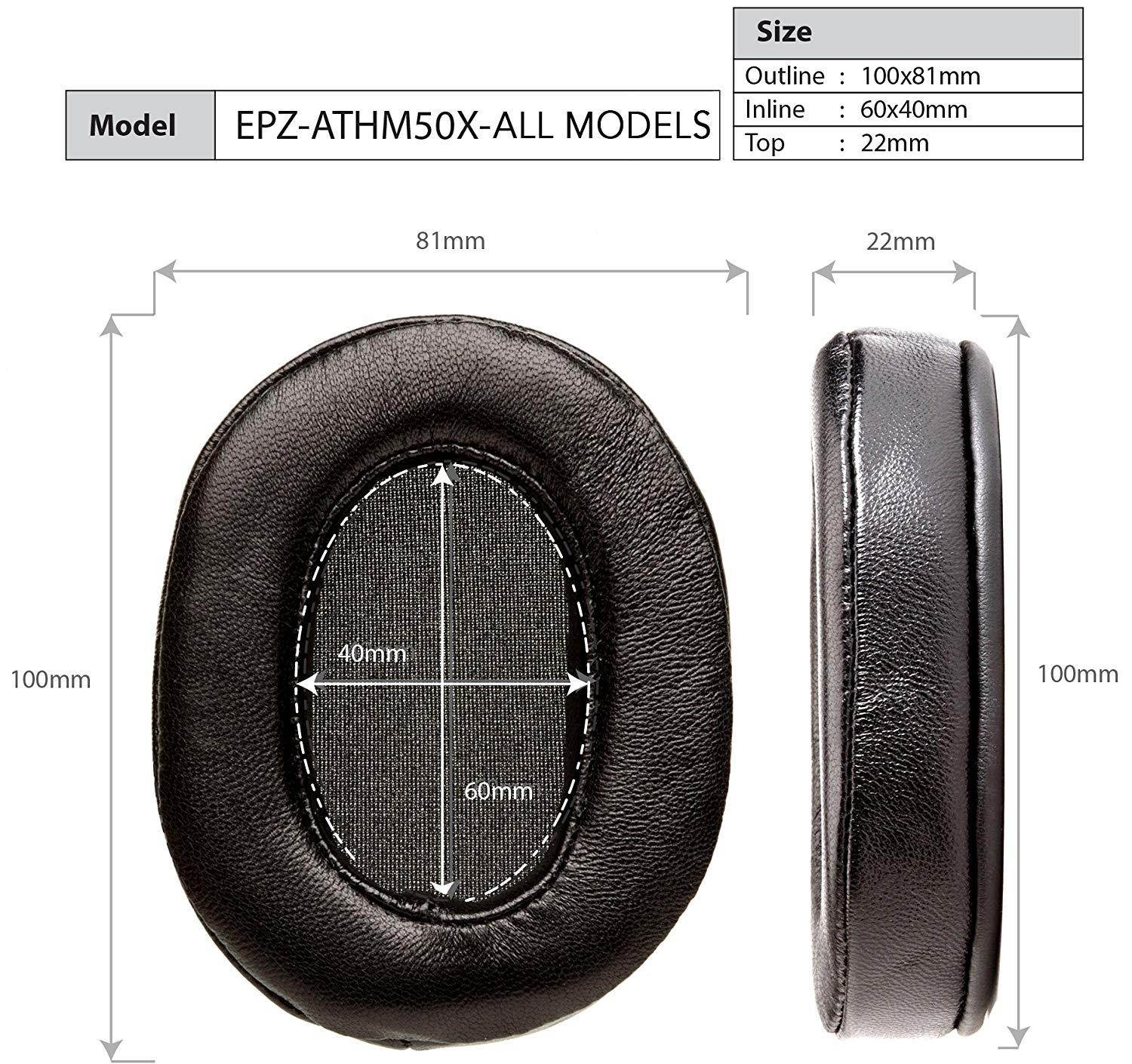 Dekoni Audio Elite Sheepskin Ear Pads for Audio Technica ATHM50X Headphones