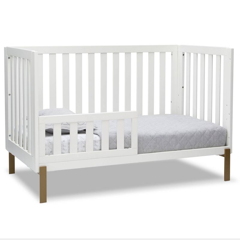 Delta Children Hendrix 4-in-1 Convertible Crib Under Crib Roll-Out Storage - White
