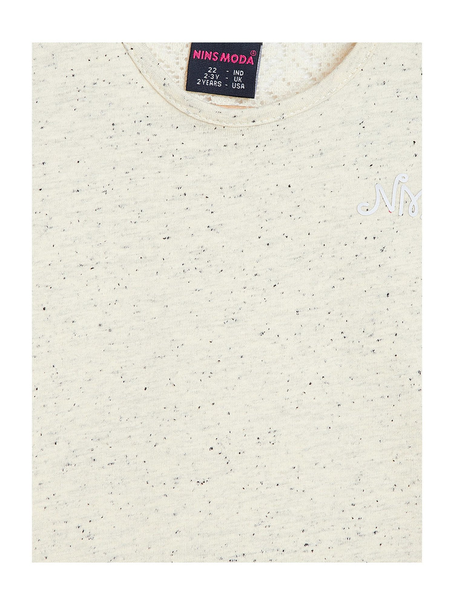 NINS MODA Kids Cream Textured Top