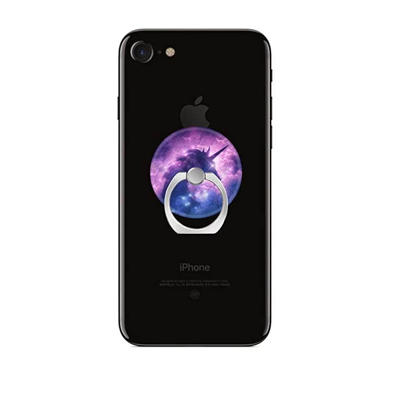 Phone Finger Ring Holder Stand with Car Mount for Smartphone and TabletKickstand 360 Rotation Grip Stand Blue Pink Purple Nebula Unicorn
