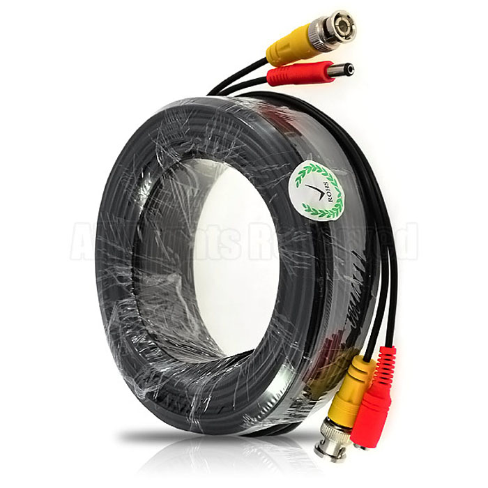 iKKEGOL 20M 98ft BNC Video DC Power Extension Cable for CCTV Camera DVR