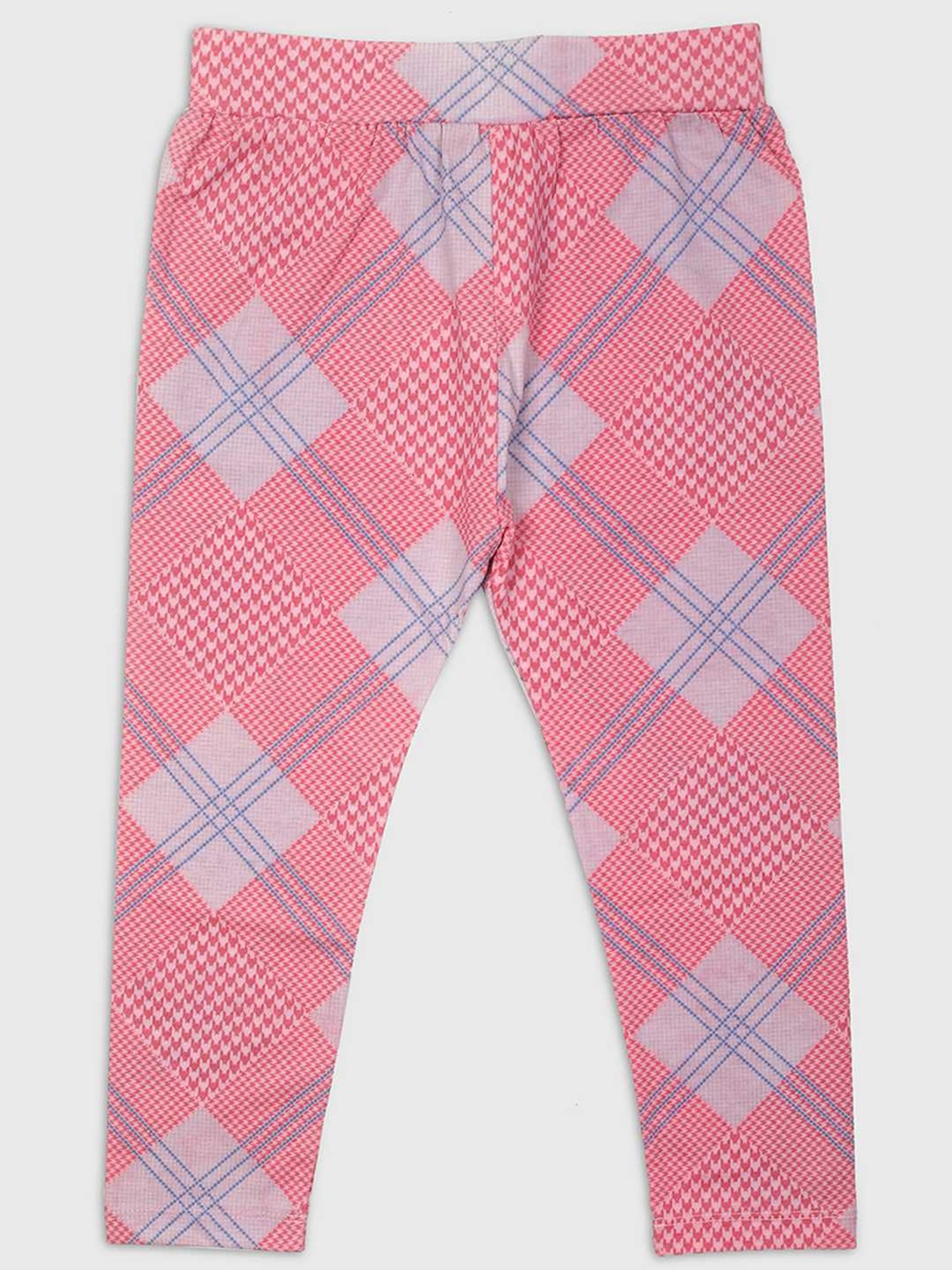 ZIAMA Girls Pink & Grey Chequered Capri