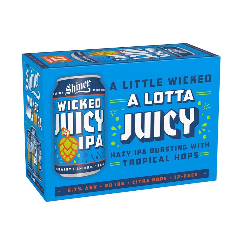 Shiner Wicked Juicy IPA Beer - 12pk/12 fl oz Cans