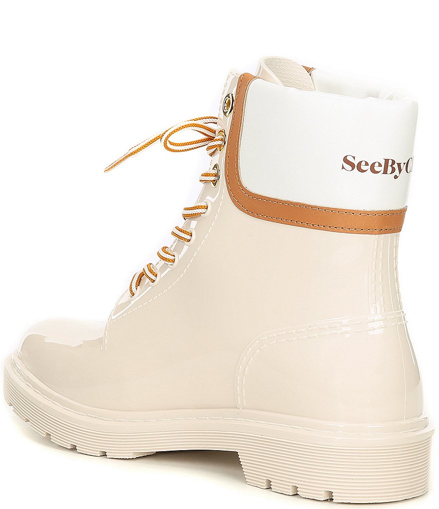 See By Chloe Florrie Lace-Up Rainboots